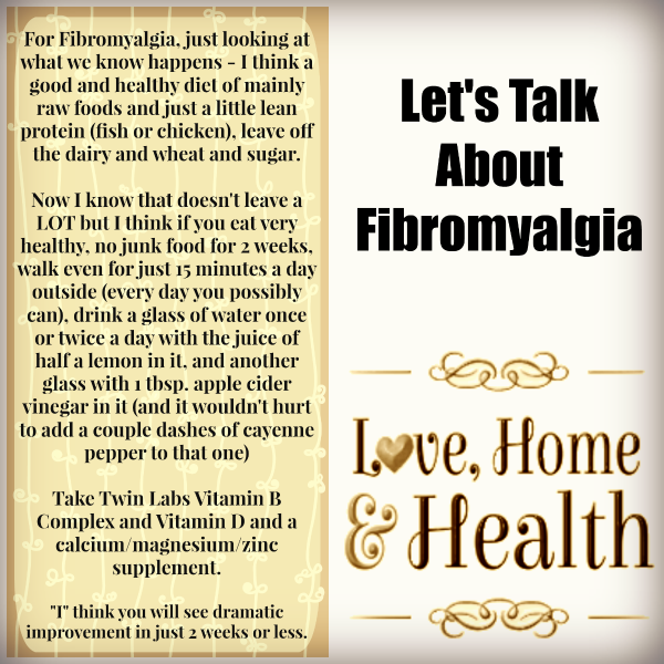 Fibromyalgia - www.LoveHomeandHealth.com